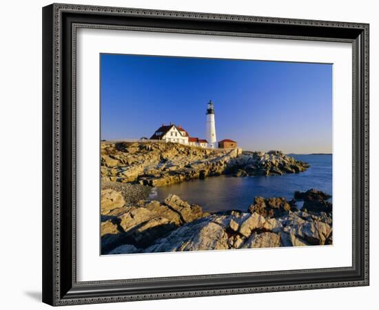 Portland Head Lighthouse, Cape Elizabeth, Maine, New England, USA-Roy Rainford-Framed Photographic Print