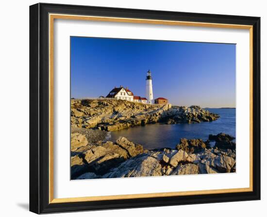 Portland Head Lighthouse, Cape Elizabeth, Maine, New England, USA-Roy Rainford-Framed Photographic Print