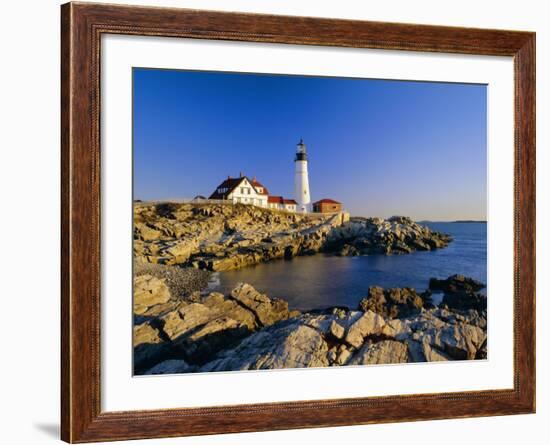 Portland Head Lighthouse, Cape Elizabeth, Maine, New England, USA-Roy Rainford-Framed Photographic Print