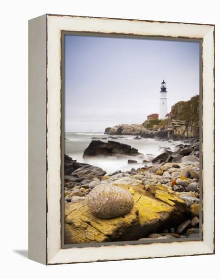 Portland Head Lighthouse, Portland, Maine,New England, United States of America, North America-Alan Copson-Framed Premier Image Canvas