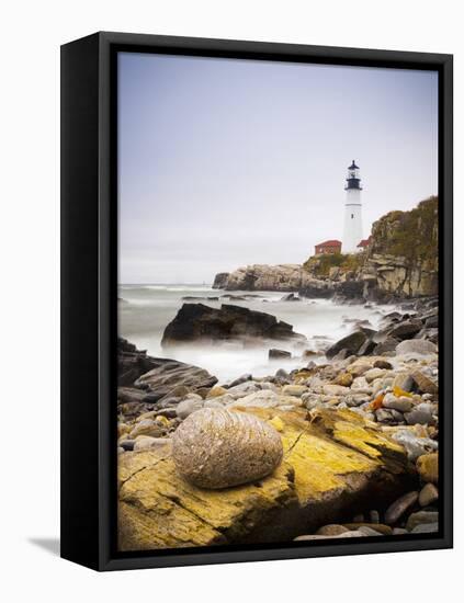 Portland Head Lighthouse, Portland, Maine,New England, United States of America, North America-Alan Copson-Framed Premier Image Canvas