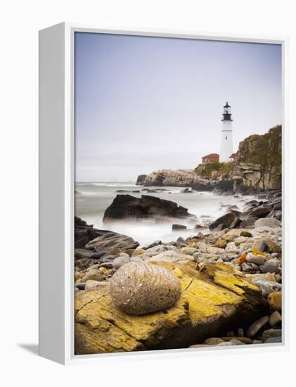 Portland Head Lighthouse, Portland, Maine,New England, United States of America, North America-Alan Copson-Framed Premier Image Canvas