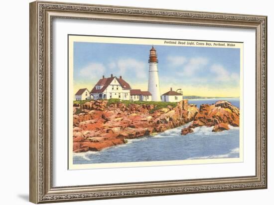 Portland Head Lighthouse, Portland, Maine-null-Framed Art Print