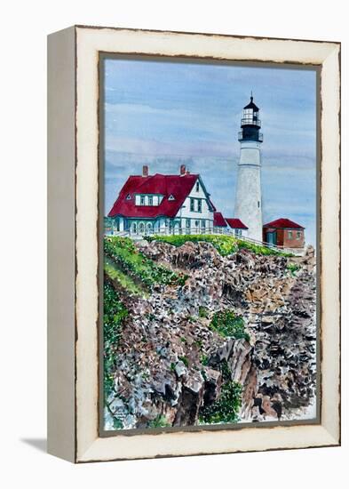 Portland Headlight, Maine-Anthony Butera-Framed Premier Image Canvas