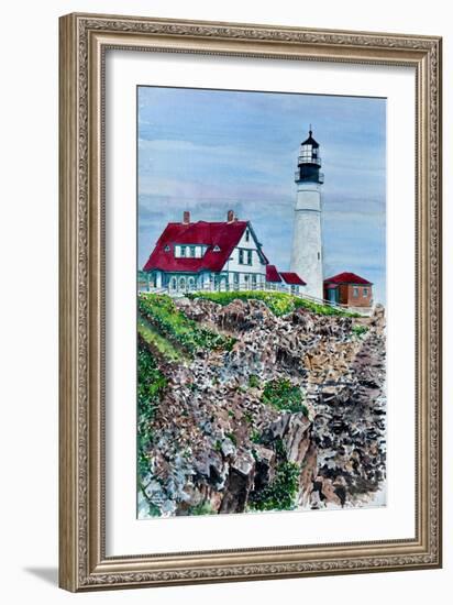 Portland Headlight, Maine-Anthony Butera-Framed Giclee Print