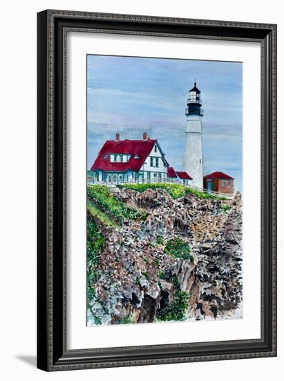 Portland Headlight, Maine-Anthony Butera-Framed Giclee Print