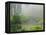 Portland Japanese Garden Fogged In: Portland, Oregon United States of America, USA-Michel Hersen-Framed Premier Image Canvas