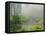 Portland Japanese Garden Fogged In: Portland, Oregon United States of America, USA-Michel Hersen-Framed Premier Image Canvas