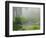 Portland Japanese Garden Fogged In: Portland, Oregon United States of America, USA-Michel Hersen-Framed Photographic Print