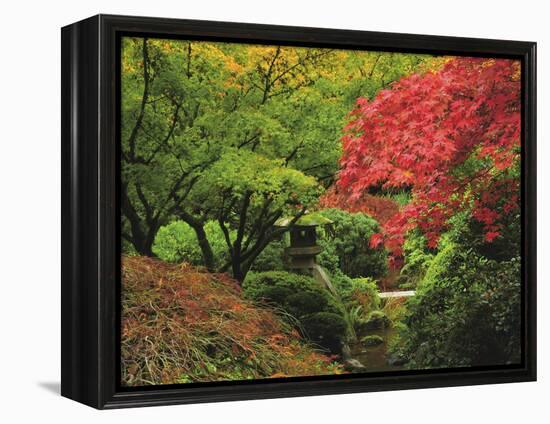 Portland Japanese Garden in Autumn, Portland, Oregon, USA-Michel Hersen-Framed Premier Image Canvas