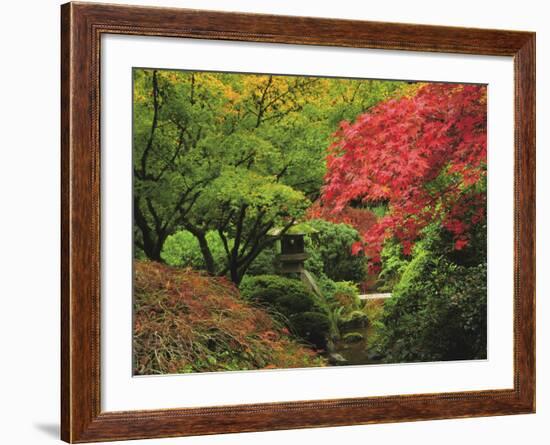 Portland Japanese Garden in Autumn, Portland, Oregon, USA-Michel Hersen-Framed Photographic Print