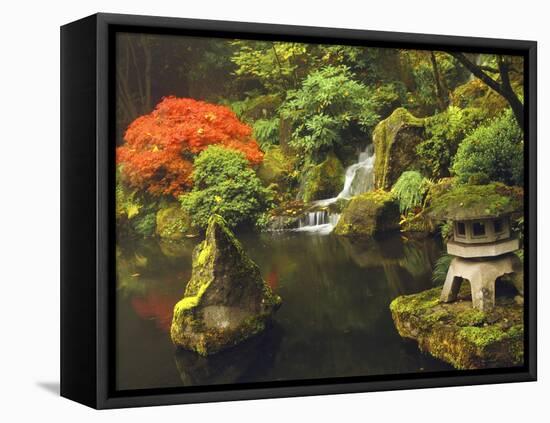 Portland Japanese Garden in Autumn, Portland, Oregon, USA-Michel Hersen-Framed Premier Image Canvas