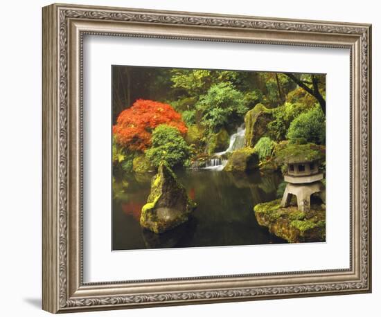 Portland Japanese Garden in Autumn, Portland, Oregon, USA-Michel Hersen-Framed Photographic Print