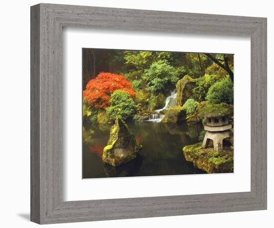Portland Japanese Garden in Autumn, Portland, Oregon, USA-Michel Hersen-Framed Photographic Print