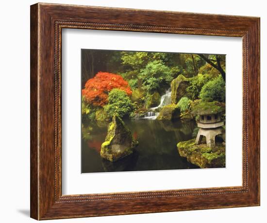 Portland Japanese Garden in Autumn, Portland, Oregon, USA-Michel Hersen-Framed Photographic Print