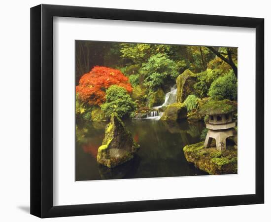 Portland Japanese Garden in Autumn, Portland, Oregon, USA-Michel Hersen-Framed Photographic Print