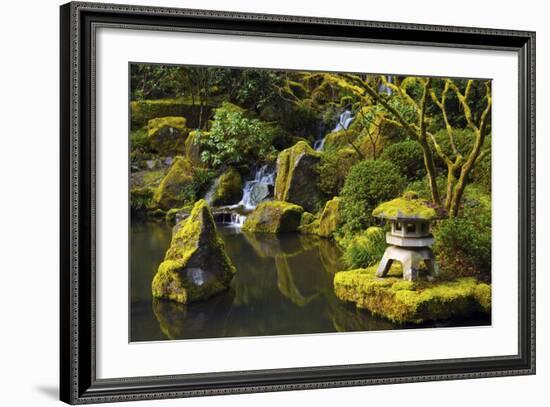 Portland Japanese Garden in Spring, Portland, Oregon, USA-Michel Hersen-Framed Photographic Print