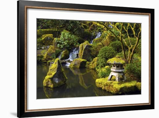 Portland Japanese Garden in Spring, Portland, Oregon, USA-Michel Hersen-Framed Photographic Print