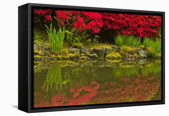 Portland Japanese Garden in Spring, Portland, Oregon, Usa-Michel Hersen-Framed Premier Image Canvas