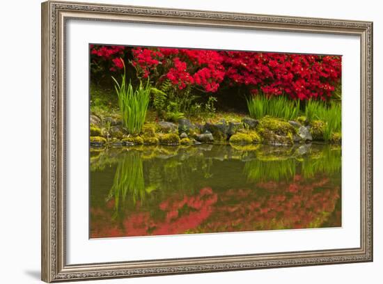 Portland Japanese Garden in Spring, Portland, Oregon, Usa-Michel Hersen-Framed Photographic Print