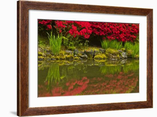 Portland Japanese Garden in Spring, Portland, Oregon, Usa-Michel Hersen-Framed Photographic Print