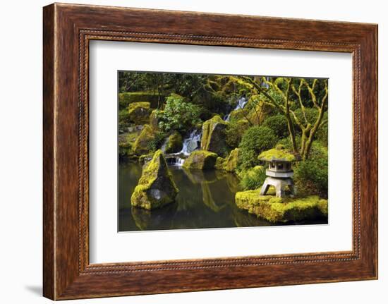 Portland Japanese Garden in Spring, Portland, Oregon, USA-Michel Hersen-Framed Photographic Print