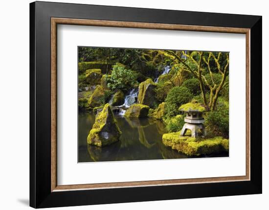 Portland Japanese Garden in Spring, Portland, Oregon, USA-Michel Hersen-Framed Photographic Print