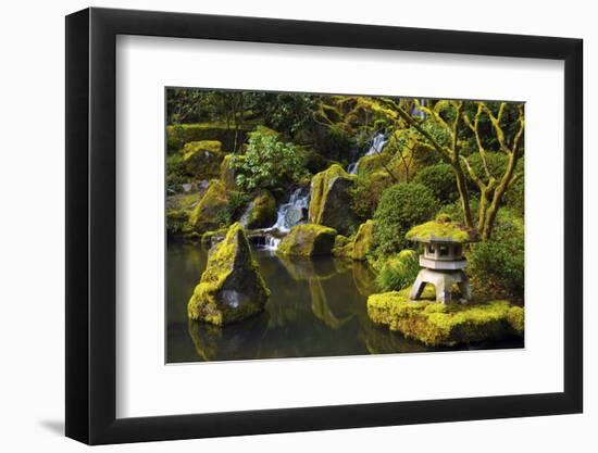 Portland Japanese Garden in Spring, Portland, Oregon, USA-Michel Hersen-Framed Photographic Print