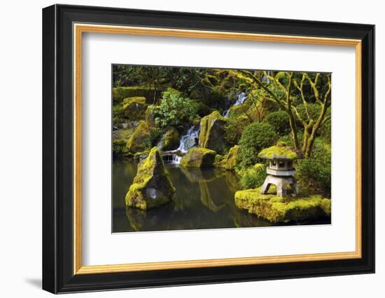 Portland Japanese Garden in Spring, Portland, Oregon, USA-Michel Hersen-Framed Photographic Print