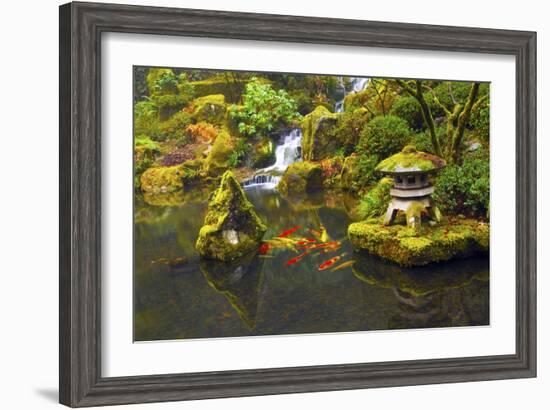 Portland Japanese Garden, Portland, Oregon, USA-Michel Hersen-Framed Photographic Print