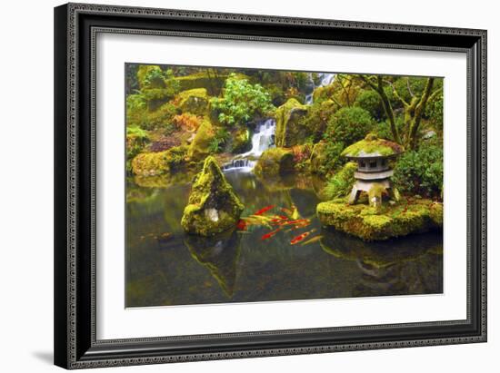 Portland Japanese Garden, Portland, Oregon, USA-Michel Hersen-Framed Photographic Print