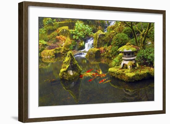 Portland Japanese Garden, Portland, Oregon, USA-Michel Hersen-Framed Photographic Print