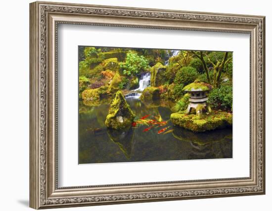 Portland Japanese Garden, Portland, Oregon, USA-Michel Hersen-Framed Photographic Print