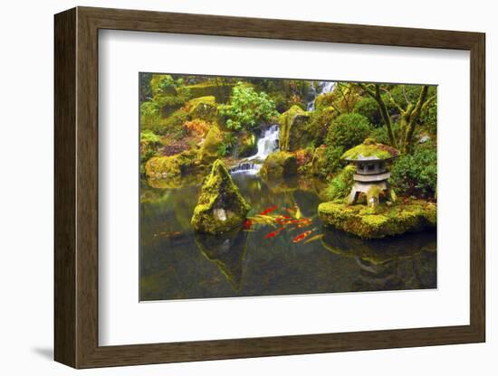 Portland Japanese Garden, Portland, Oregon, USA-Michel Hersen-Framed Photographic Print