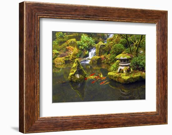 Portland Japanese Garden, Portland, Oregon, USA-Michel Hersen-Framed Photographic Print