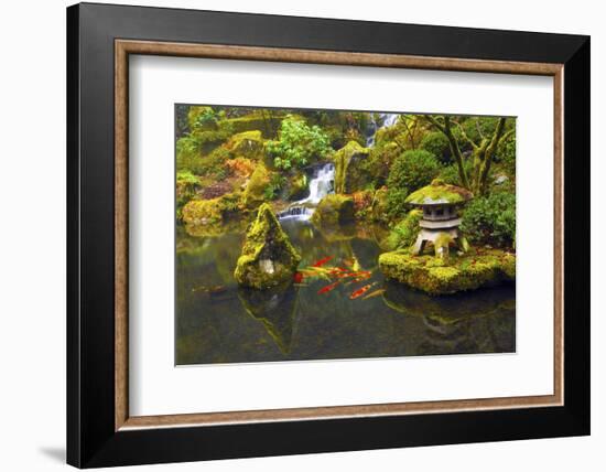 Portland Japanese Garden, Portland, Oregon, USA-Michel Hersen-Framed Photographic Print