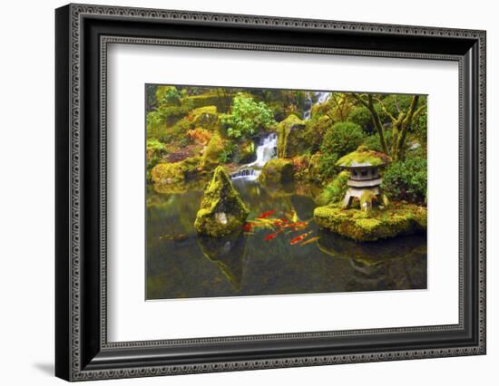 Portland Japanese Garden, Portland, Oregon, USA-Michel Hersen-Framed Photographic Print
