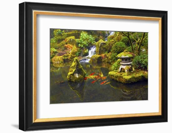 Portland Japanese Garden, Portland, Oregon, USA-Michel Hersen-Framed Photographic Print