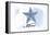 Portland, Maine - Starfish - Blue - Coastal Icon-Lantern Press-Framed Stretched Canvas