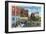 Portland, Maine - View of Congress Square-Lantern Press-Framed Art Print