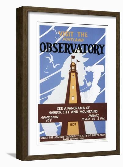 Portland Observatory-null-Framed Giclee Print