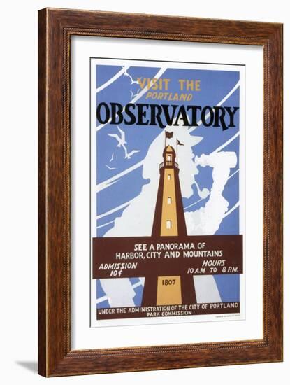 Portland Observatory-null-Framed Giclee Print