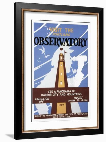 Portland Observatory-null-Framed Giclee Print