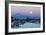 Portland, Oregon - Mt. Hood with Purple Sky and Water-Lantern Press-Framed Art Print