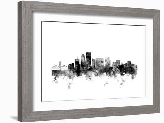 Portland Oregon Skyline-Michael Tompsett-Framed Art Print