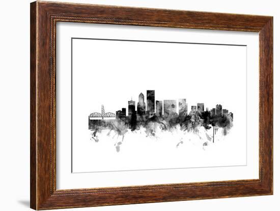 Portland Oregon Skyline-Michael Tompsett-Framed Art Print