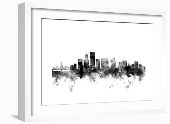 Portland Oregon Skyline-Michael Tompsett-Framed Art Print