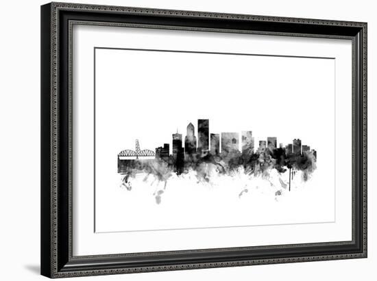 Portland Oregon Skyline-Michael Tompsett-Framed Art Print