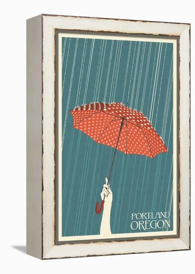 Portland, Oregon - Umbrella-Lantern Press-Framed Stretched Canvas