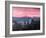 Portland Oregon with Mt Hood at Sunset-Markus Bleichner-Framed Art Print